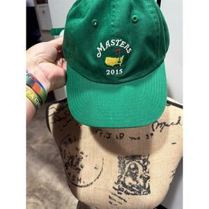 American Needle Masters 2015 Green Adjustable PGA Golf Hat Augusta National EUC